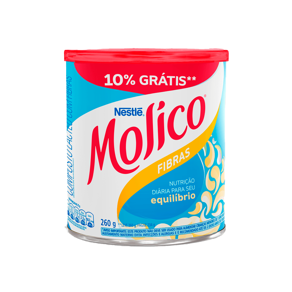 COMPOSTO LACTEO PO MOLICO LT 260G FIBRAS PROM 10%
