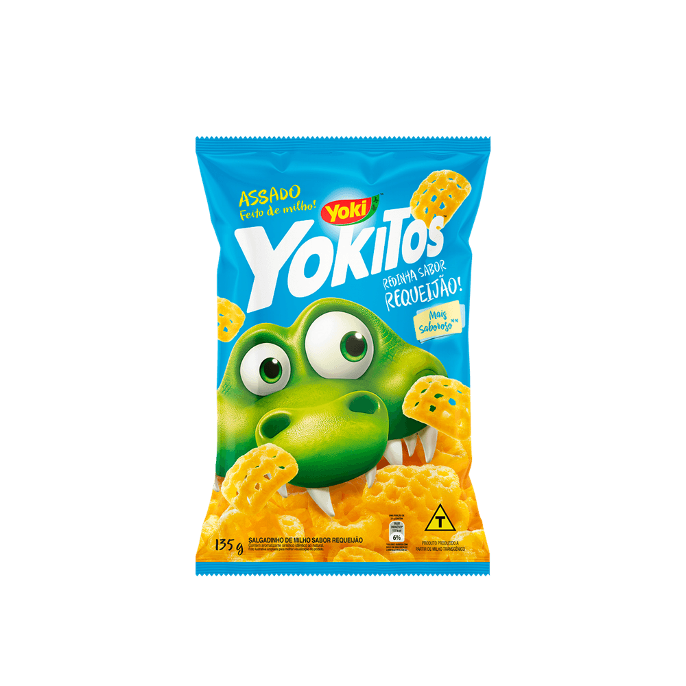 SALGADINHO YOKITOS CONCHINHA 135G QUEIJO REDINHA - cricare