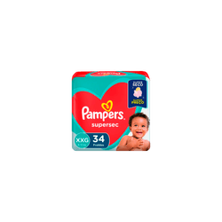 FRALDA-DESC-PAMPERS-SUPER-SEC-HIPER-XXG-COM-34UN