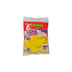 BALAO-LIDER-LISO-N65-50UN-AMARELO