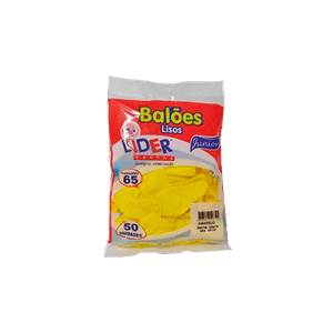 BALAO-LIDER-LISO-N65-50UN-AMARELO