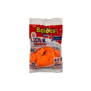 BALAO-LIDER-LISO-50UN-LARANJA