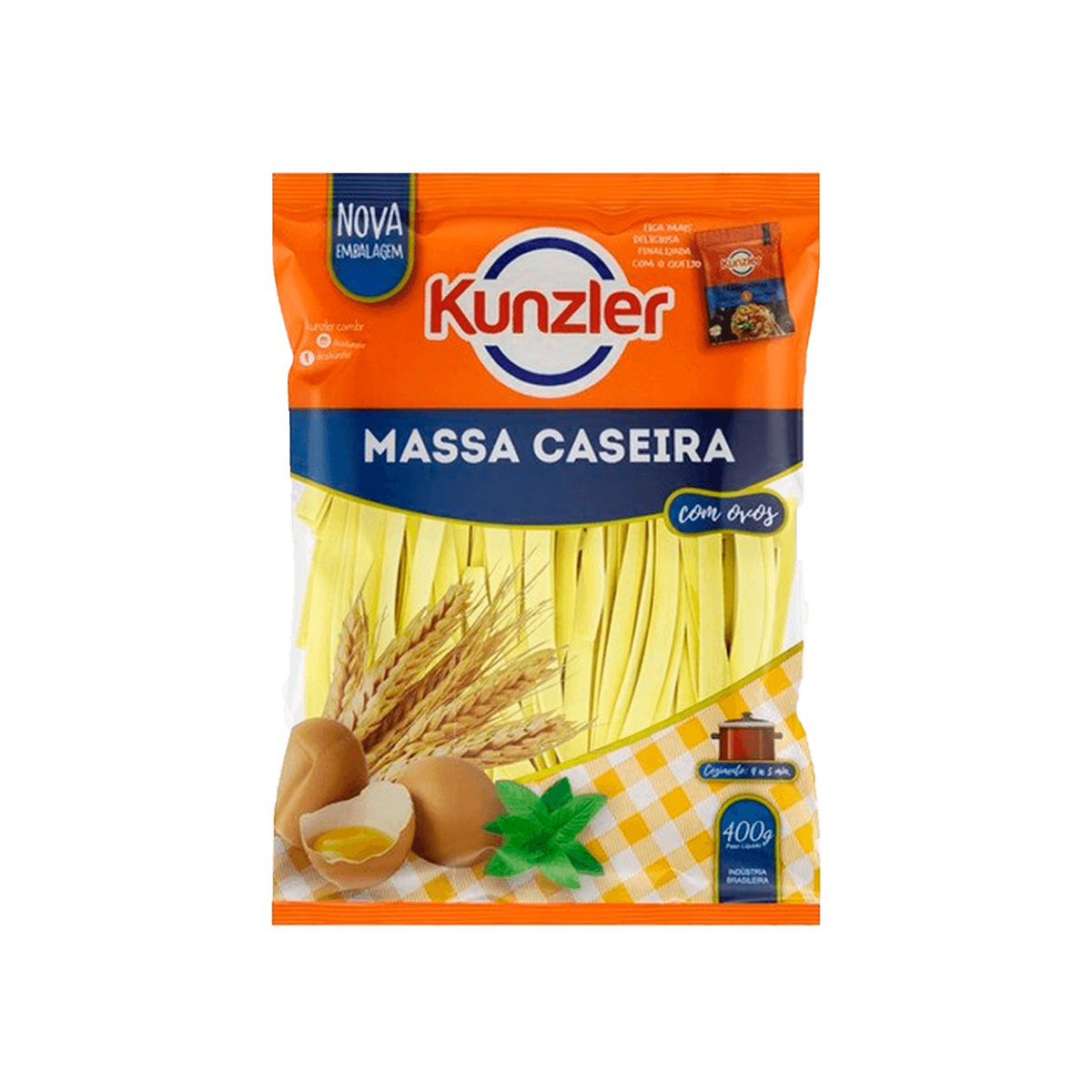 MASSA CASEIRA KUNZLER PCT 400G PAPPARDELLE N.4